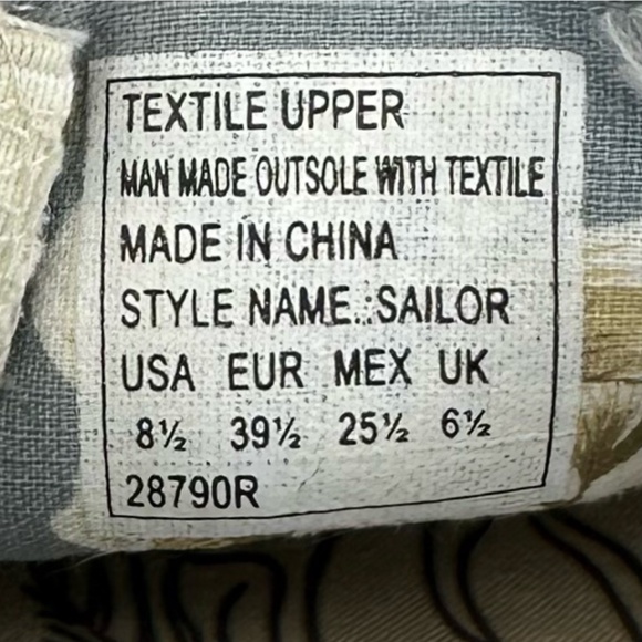 Margaritaville Blue Striped Canvas Slip On Shoes 8.5 - Picture 9 of 9